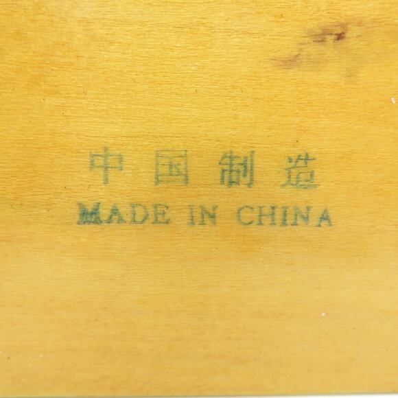 Vintage Chinese Lacquered Wood Box\ Ducks Trinket Jewelry Storage Rustic Japandi - Picture 10 of 14